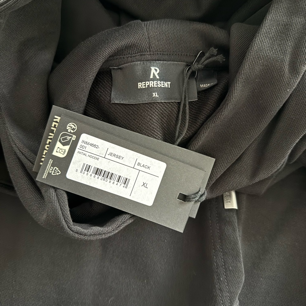 Represent Black Initial Oversized Heavyweight Hoo… - image 5